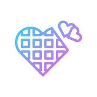 Chocolate love Icon gradient blue purple valentine illustration vector