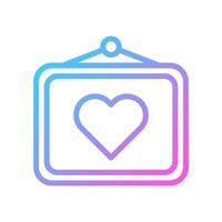 Picture love Icon gradient blue purple valentine illustration vector