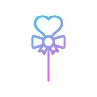 Candy love Icon gradient blue purple valentine illustration vector