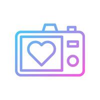 Picture love Icon gradient blue purple valentine illustration vector