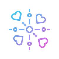 Decoration love Icon gradient blue purple valentine illustration vector