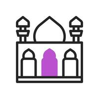 Mosque icon duotone purple black ramadan illustration vector