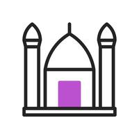 Mosque icon duotone purple black ramadan illustration vector