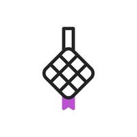 Ketupat icon duotone purple black ramadan illustration vector