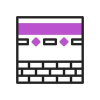 Kaaba icon duotone purple black ramadan illustration vector