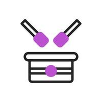 Drum icon duotone purple black ramadan illustration vector