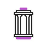 Lantern icon duotone purple black ramadan illustration vector