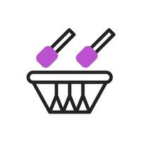 Drum icon duotone purple black ramadan illustration vector