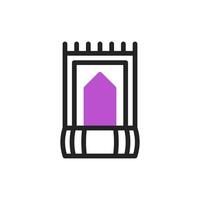 alfombra icono duotono púrpura negro Ramadán ilustración vector