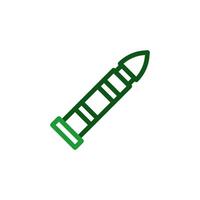 bala icono duocolor verde militar ilustración. vector