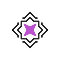 decoración icono duotono púrpura negro Ramadán ilustración vector