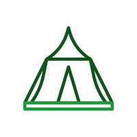 Tent icon duocolor green military illustration. vector