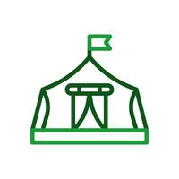 Tent icon duocolor green military illustration. vector