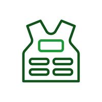 Body Armor icon duocolor green military illustration. vector