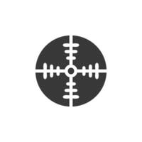 Target icon solid grey military illustration vector