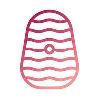 Egg icon gradient red white easter illustration vector