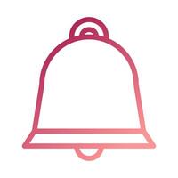 Bell icon gradient red white easter illustration vector