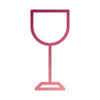 Glass wine icon gradient red white easter illustration vector