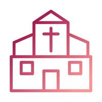 Cathedral icon gradient red white easter illustration vector