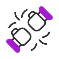icono duotono púrpura negro deporte símbolo ilustración. vector
