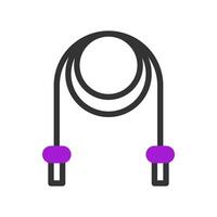 saltar cuerda icono duotono púrpura negro deporte símbolo ilustración. vector