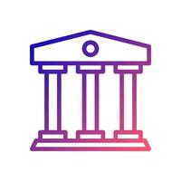 Banking icon gradient blue red business illustration. vector