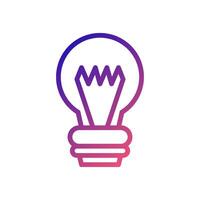 Lamp idea icon gradient blue red business illustration. vector