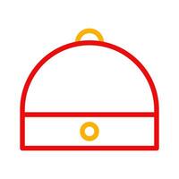sombrero icono duocolor rojo amarillo chino ilustración vector