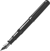 Silhouette fountain pen black color only vector