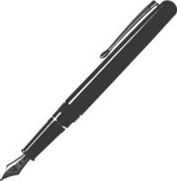 Silhouette fountain pen black color only vector