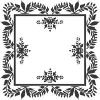 Silhouette Greek square frame black color only vector
