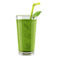 3D Rendering of a Fresh Juice mint with straw on Transparent Background png