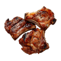 3D Rendering of a Grilled Meat BBQ on Transparent Background png