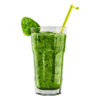 3D Rendering of a Fresh Juice mint with straw on Transparent Background png