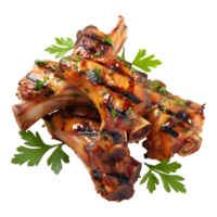 3D Rendering of a Grilled Meat BBQ on Transparent Background png