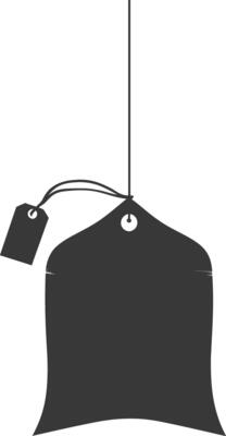 Silhouette tea bag black color only