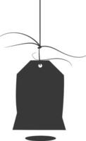 Silhouette tea bag black color only vector