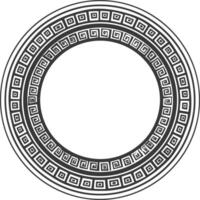 silueta griego circulo marco negro color solamente vector