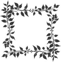 Silhouette Greek square frame black color only vector