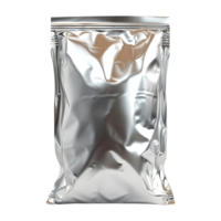 Silver Plastic Bag on Transparent background png