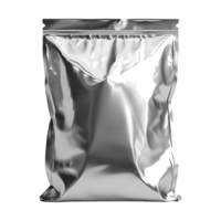 Silver Plastic Bag on Transparent background png