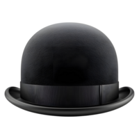 Black Bowler Hat on Transparent background png