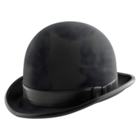 zwart bowler hoed Aan transparant achtergrond png