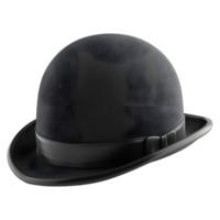 Black Bowler Hat on Transparent background png