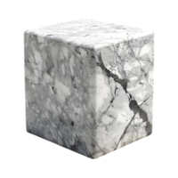 cube forme pierre de marbre sur transparent Contexte png