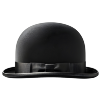 Black Bowler Hat on Transparent background png