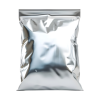 Silver Plastic Bag on Transparent background png