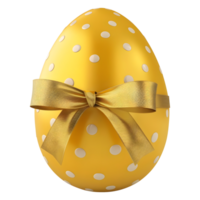3d representación de un dorado huevo en transparente antecedentes png