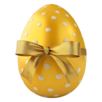 3D Rendering of a Golden Egg on Transparent Background png