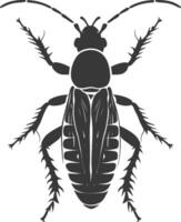 Silhouette termite animal full body black color only vector